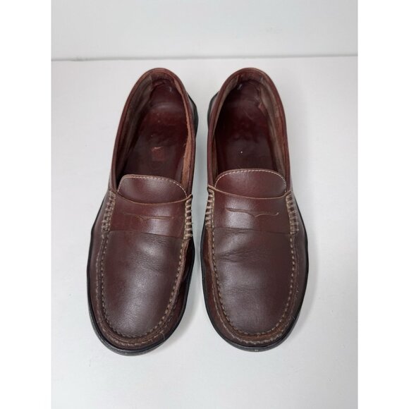 TOD’S Leather Driving Moccasin Penny Loafers Vibram Brown Men 7 - Picture 1 of 15